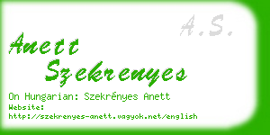 anett szekrenyes business card